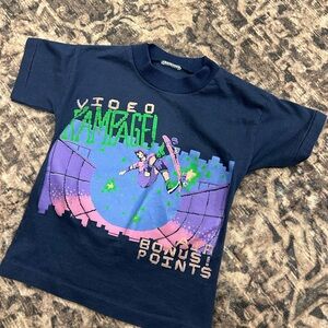 Vintage Navy Blue Kids Graphic T-Shirt